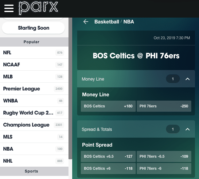 parx sixers