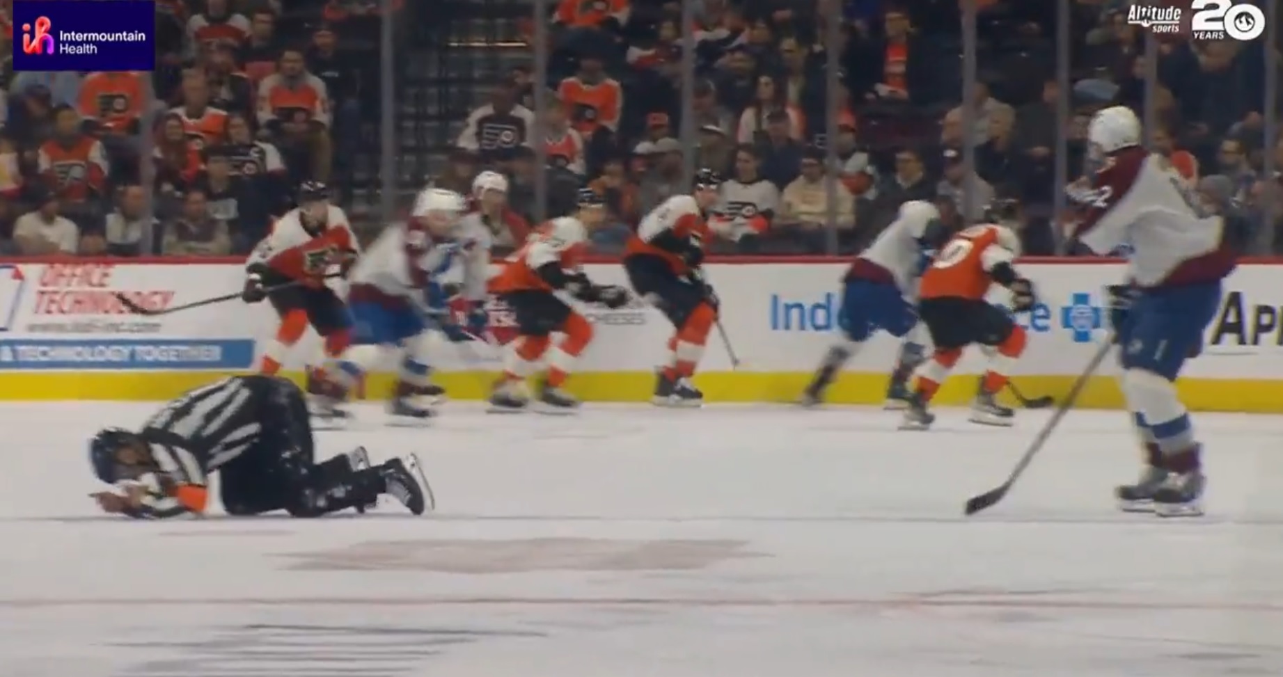 The Ref Stretchered Off During Flyers Game Avoided Serious Injury ...