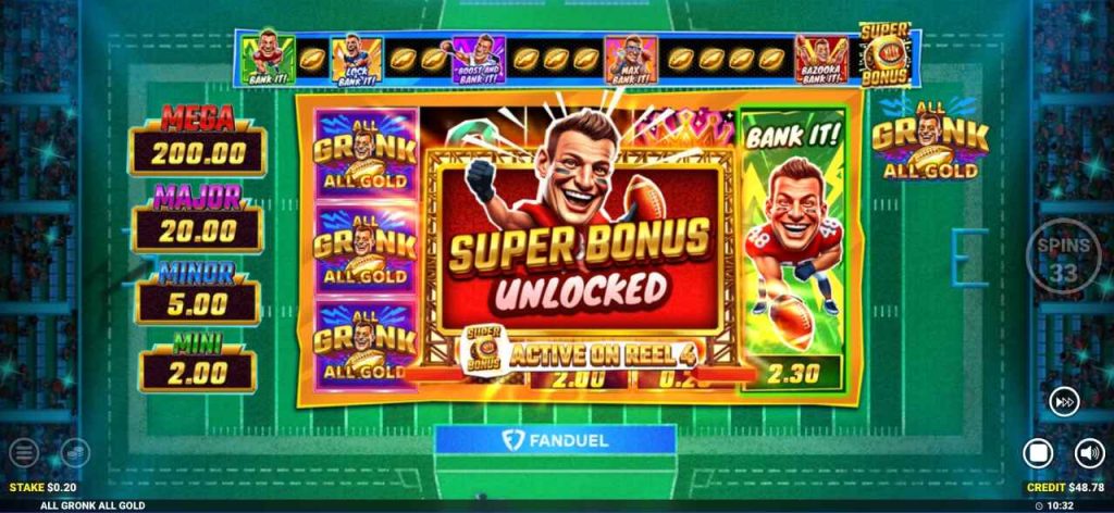 All Gronk, All Gold Super Bonus