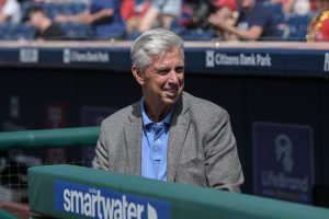 Jun 24, 2023; Philadelphia, Pennsylvania, USA; Philadelphia Phillies President of Baseball Operations Dave Dombrowski prior to the game against the New York Mets at Citizens Bank Park.