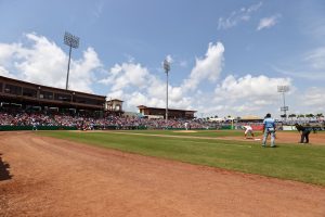 Mar 24, 2025; Clearwater, Florida, USA; A general view of BayCare Ballpark where the Philadelphia Phillies play the Tampa Bay Rays.