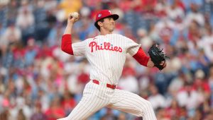 Mar 31, 2026; Philadelphia, Pennsylvania, USA; Philadelphia Phillies starting pitcher Andrew Painter (24) throws a pitch against the Washington Nationals in the first inning at Citizens Bank Park.