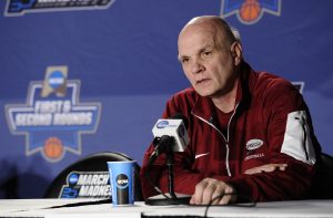 Mar 17, 2016; Spokane, WA, USA; St. Joseph's Hawks head coach Phil Martelli speaks to media during a practice day before the first round of the NCAA men's college basketball tournament at Spokane Veterans Memorial Arena.