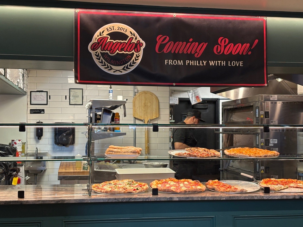 Angelo's Pizzeria is now operating where Pizzeria Bardea had been in DE.CO Food Hall in Wilmington. There's a separate stall for Angelo's cheesesteaks. 3/30/2026