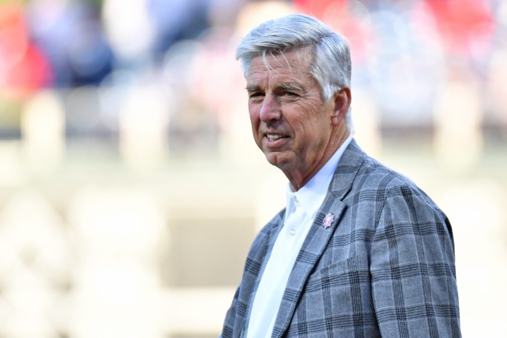 Apr 10, 2023; Philadelphia, Pennsylvania, USA; Philadelphia Phillies President of Baseball Operations Dave Dombrowski before game against the Miami Marlins at Citizens Bank Park.