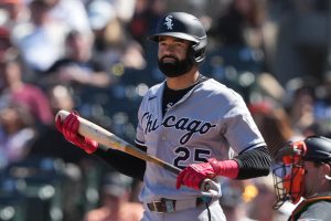 May 23, 2026; San Francisco, California, USA; Chicago White Sox center fielder Derek Hill (25) during the ninth inning against the San Francisco Giants at Oracle Park.