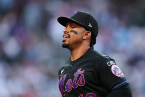 Jun 24, 2026; New York City, New York, USA; New York Mets shortstop Francisco Lindor (12) runs off the field during the first inning against the Chicago Cubs at Citi Field.