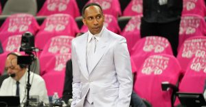 Jun 3, 2026; San Antonio, Texas, USA; NBA analyst for ESPN,Stephen A. Smith before game one of the 2026 NBA Finals at Frost Bank Center.
