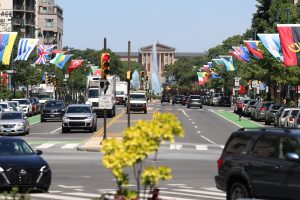Jun 4, 2026; Philadelphia, Pennsylvania, USA; A general view looking to the Philadelphia art museum ahead of the 2026 FIFA World Cup.