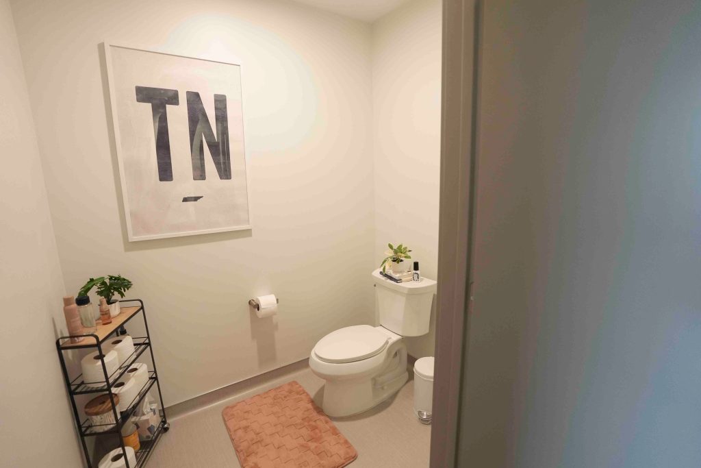 A toilet in a suite in Poplar Residence Hall on University of Tennessees campus in Knoxville, Tennessee, Aug. 6, 2025.