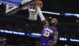 Mar 21, 2026; Orlando, Florida, USA; Los Angeles Lakers forward LeBron James (23) drives to the basket against the Orlando Magic in the first quarter at Kia Center.