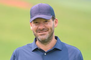 CBS sportscaster and former NFL quarterback Tony Romo plays in the OSF Children's Hospital of Illinois Championship & Pro-Am golf tournament Tuesday, June 27, 2023 at Metamora Fields Golf Club.