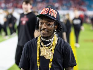 Jan 19, 2026; Miami Gardens, FL, USA; American Rapper Lil Uzi Vert before the College Football Playoff National Championship game at Hard Rock Stadium.