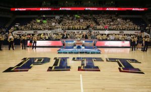 January 21, 2012; Pittsburgh,PA, USA: General view of the set of ESPN College Gameday prior to the game between the Pittsburgh Panthers and Louisville Cardinals at the Petersen Events Center.