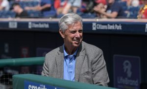 Jun 24, 2023; Philadelphia, Pennsylvania, USA; Philadelphia Phillies President of Baseball Operations Dave Dombrowski prior to the game against the New York Mets at Citizens Bank Park.