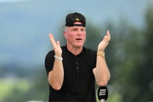 Aug 03, 2026; Latrobe, PA, USA; Pat McAfee records a segment of The Pat McAfee Show at Pittsburgh Steelers Training camp at Saint Vincent College.