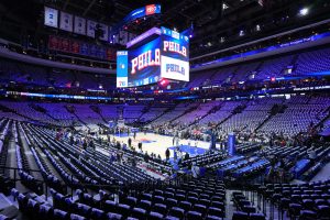 May 10, 2026; Philadelphia, Pennsylvania, USA; A general view before game four of the second round of the 2026 NBA Playoffs between the Philadelphia 76ers and New York Knicks at Xfinity Mobile Arena.