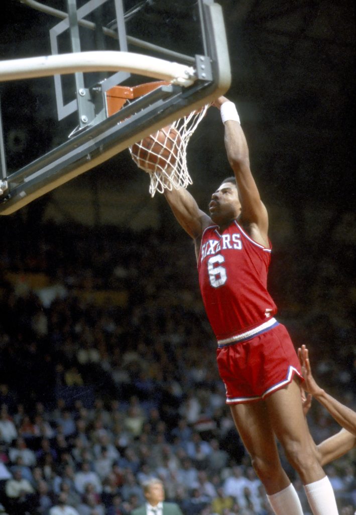 May 1983; Unknown Location, USA; FILE PHOTO; Philadelphia 76ers forward (6) JULIUS ERVING in action during the 1982-83 season. Mandatory Credit: