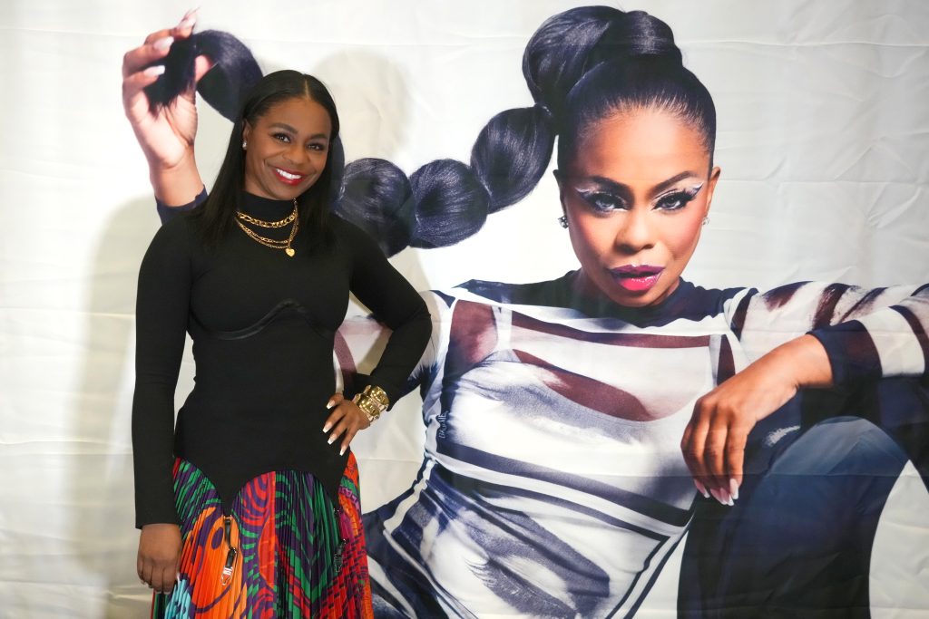 Feb 3, 2026; San Francisco, CA, USA; Josina Anderson poses on radio row at the Super Bowl LX media center at the Moscone Center.