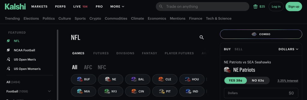 kalshi nfl prediction markets