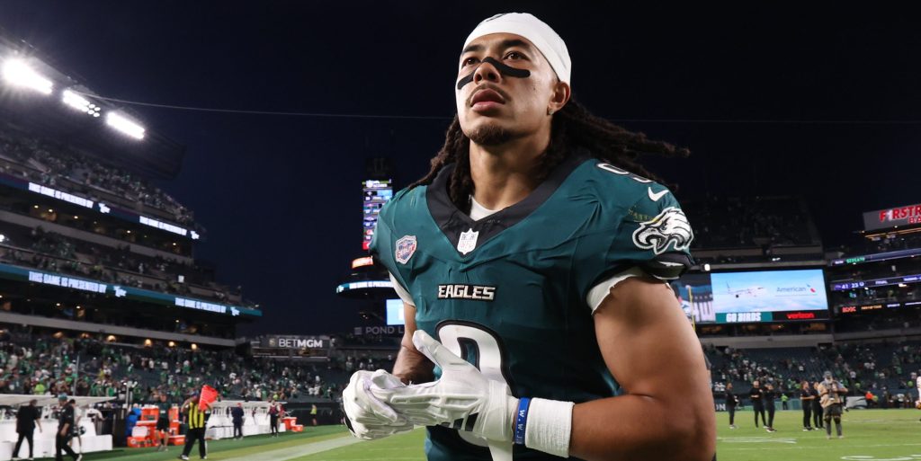 Sep 13, 2026; Philadelphia, Pennsylvania, USA; Philadelphia Eagles wide receiver Makai Lemon (9) runs off the field after the game against the Washington Commanders at Lincoln Financial Field.