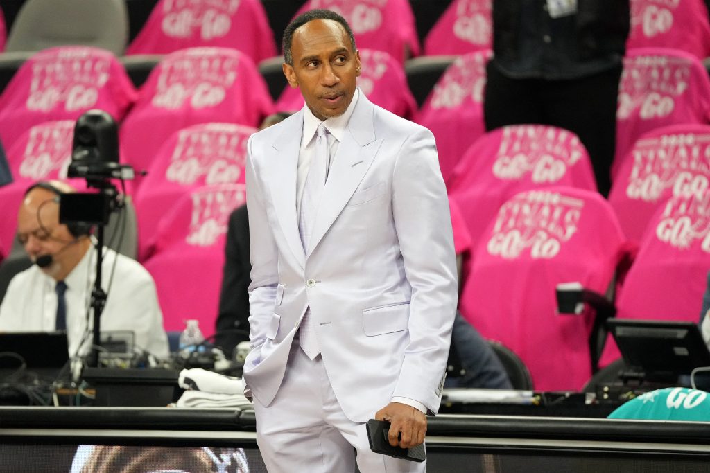 Jun 3, 2026; San Antonio, Texas, USA; NBA analyst for ESPN,Stephen A. Smith before game one of the 2026 NBA Finals at Frost Bank Center.