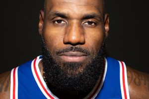 Sep 28, 2026; Camden, NJ, USA; Philadelphia 76ers LeBron James poses for a photo during media day.