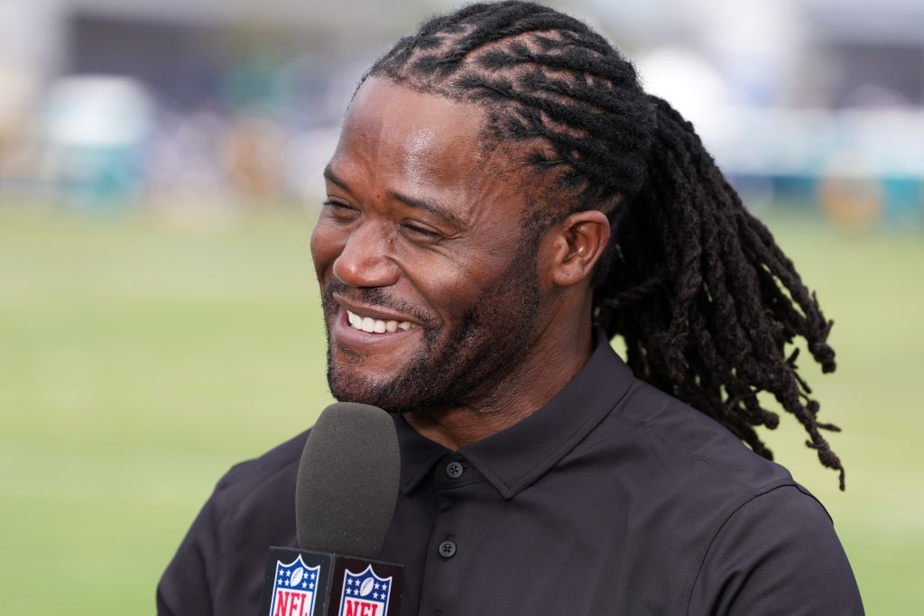 Aug 1, 2026; Oxnard, CA, USA; NFL Network analyst Michael Robinson at Dallas Cowboys training camp at River Ridge Playing Fields.