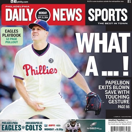 On the Anniversary of Jonathan Papelbon’s Grabbed-Crotch Blown Save, He Blew a Save Against the Phillies