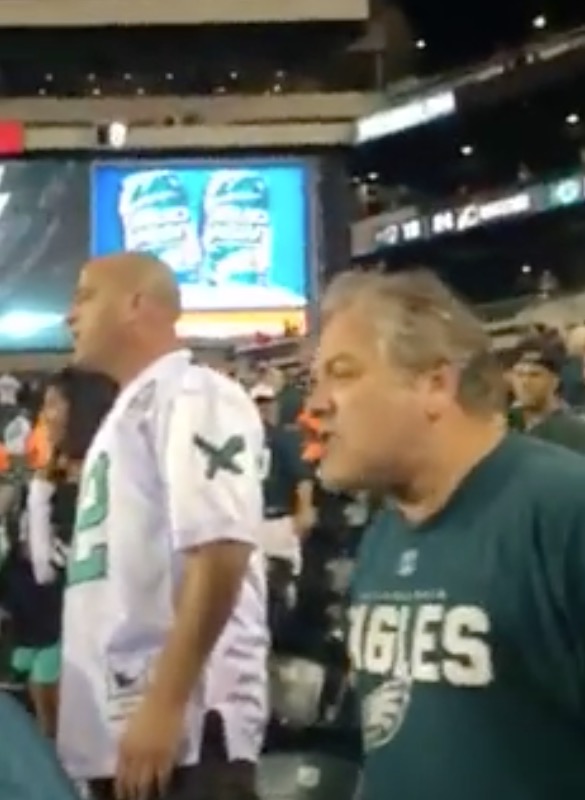 This Video of Eagles Fans Yelling at Players Coming off the Field Is so Philly