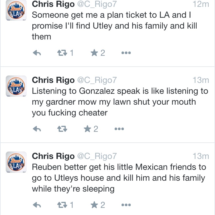 Here’s a Mets Fan Threatening to Kill Chase Utley