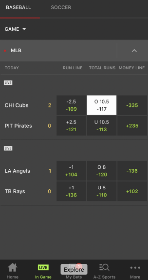 draftkings sportsbook live betting