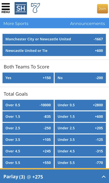 manchester city newcastle betting