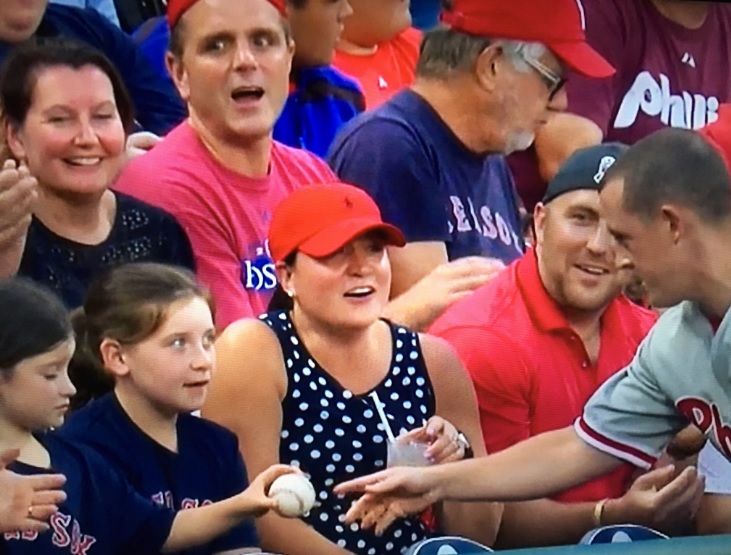 Scumbag Phillies Fan Gives Foul Ball to Young Girl