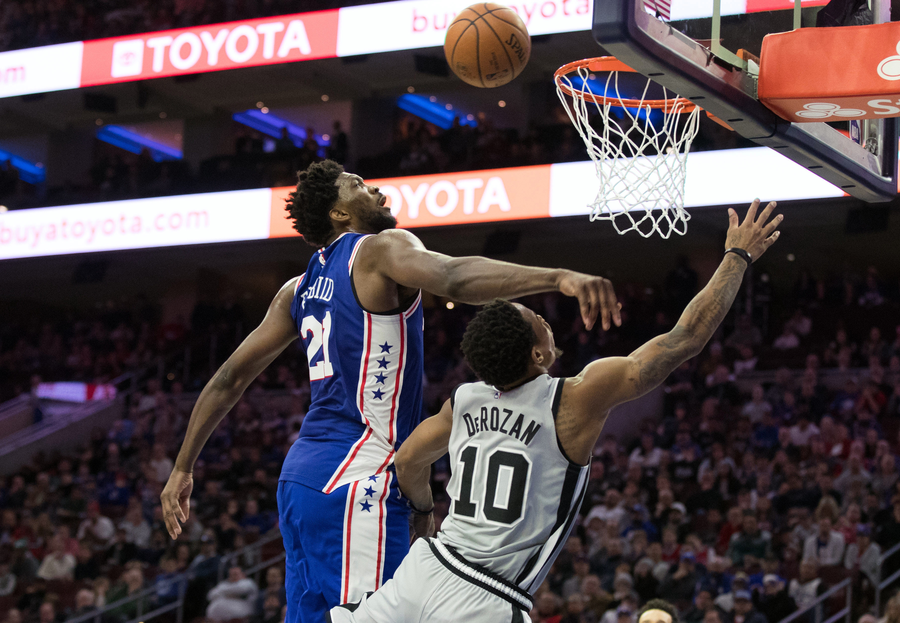 Why Were Joel Embiid and Ben Simmons Both Off the Floor Last Night?