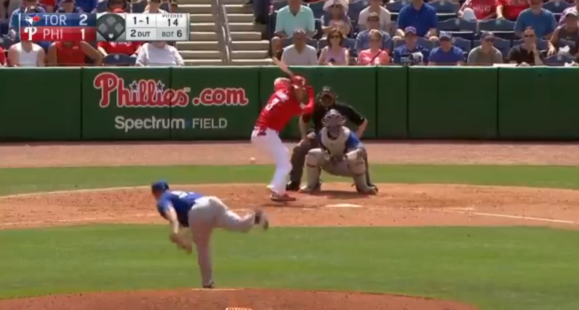 Bryce Harper Took a Pitch to the Ankle