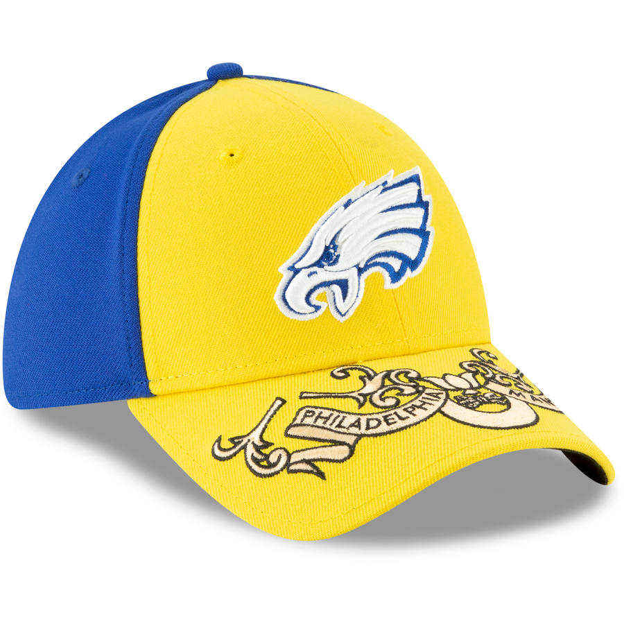 2019 NFL Draft Day Eagles Cap Blue Yellow