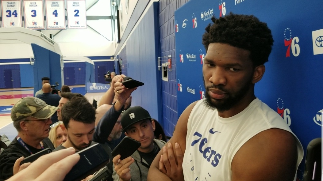 Joel Embiid at Friday's practice