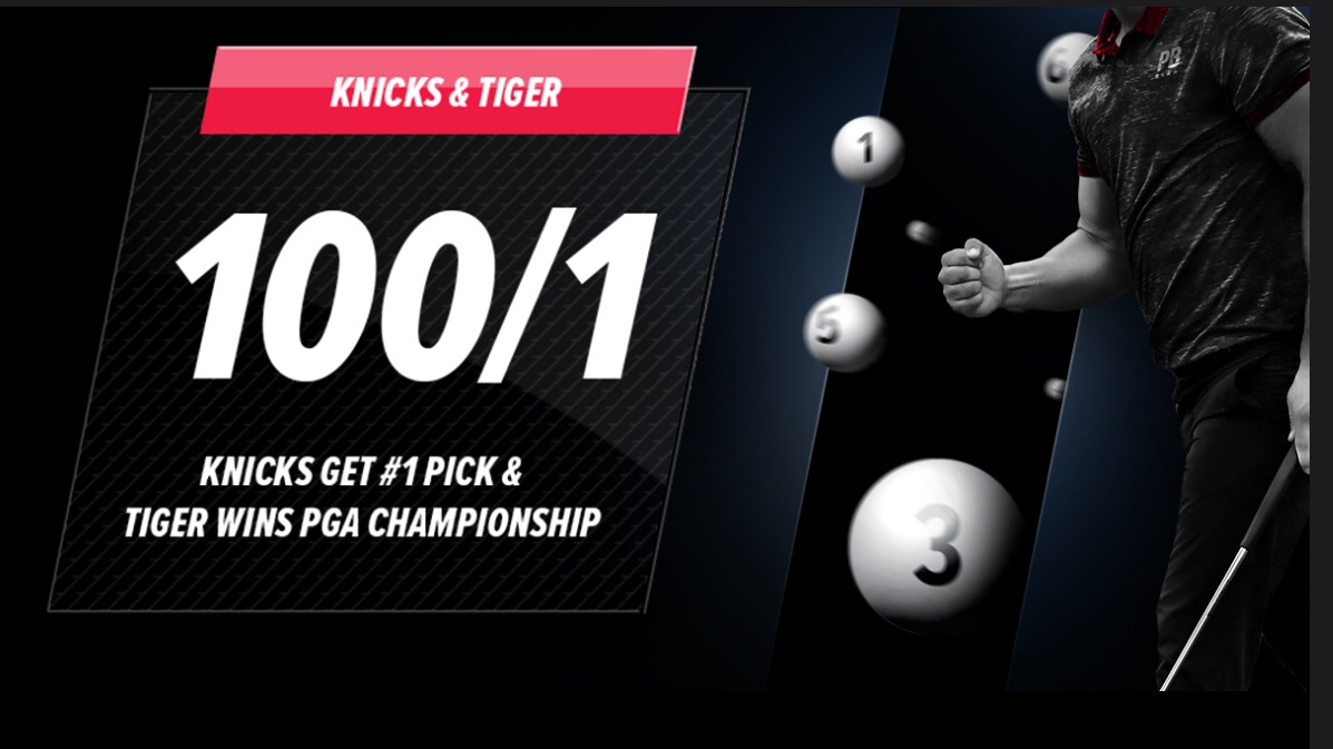 Pointsbet Is Offering 100-1 Odds on the Knicks Getting the Top Pick and Tiger Woods Winning the PGA Championship