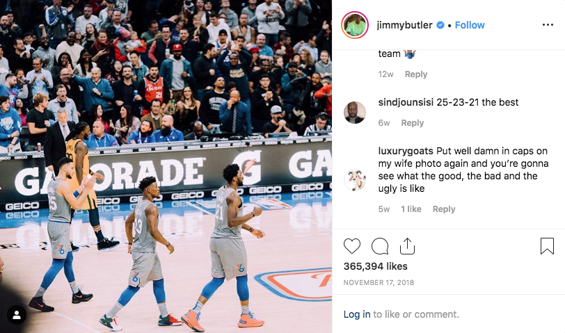 Jimmy Butler Instagram First Sixers