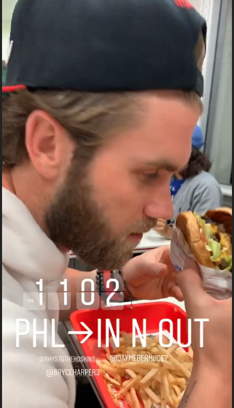 Bryce Harper and Rhys Hoskins Downed Some In-N-Out