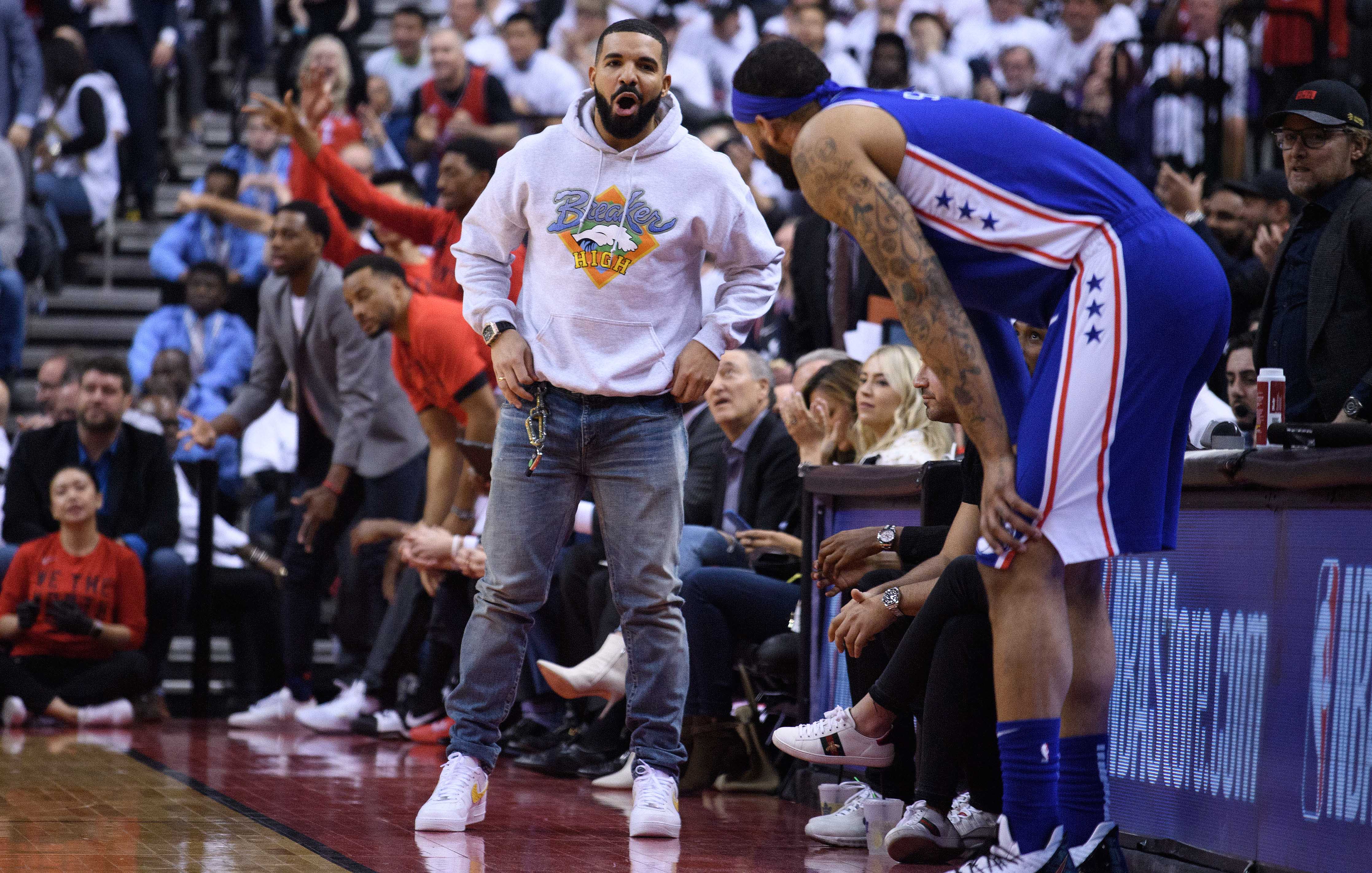 Drake at the Raptors game