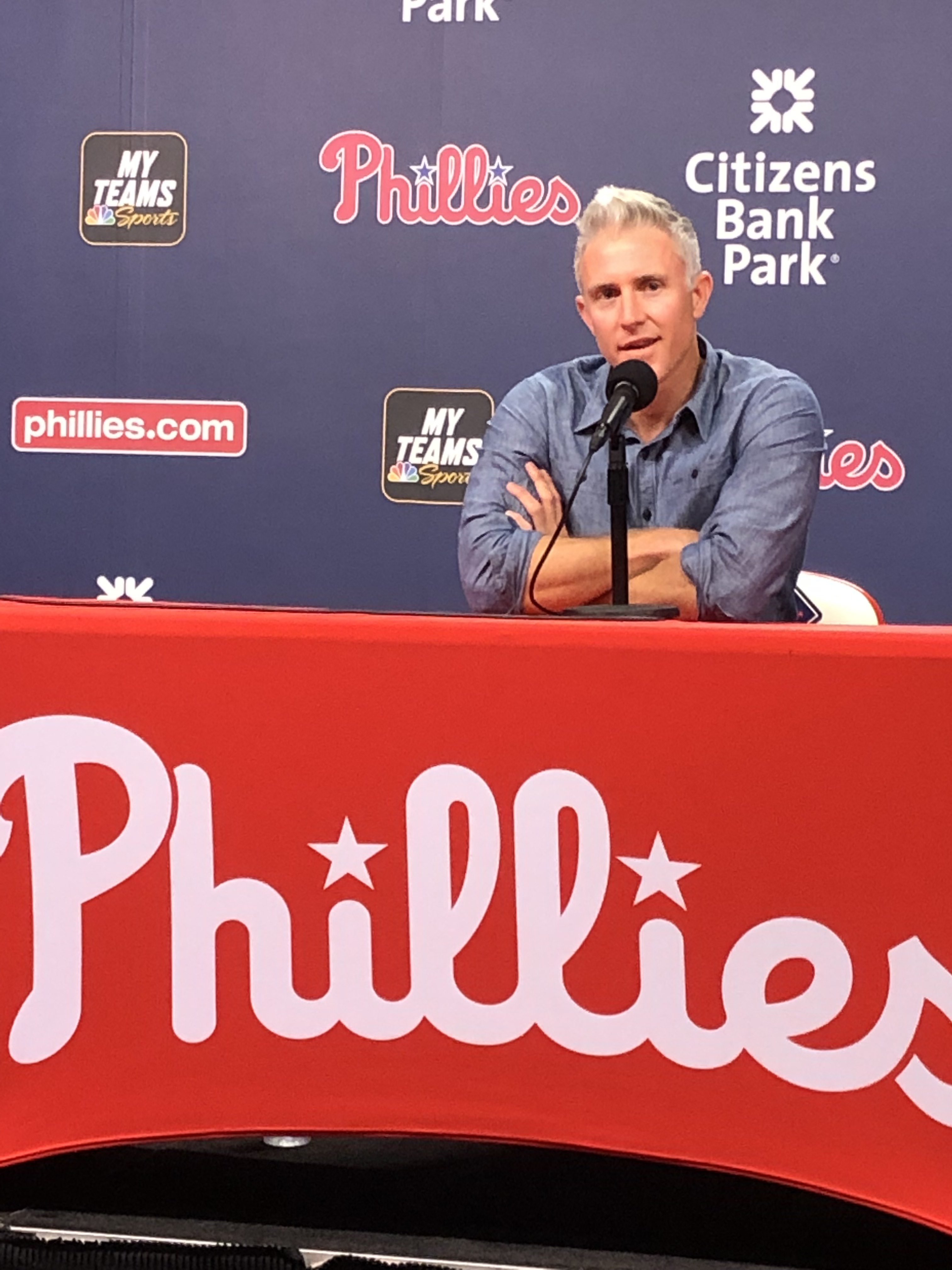 Chase Utley Meets With Reporters Ahead of Retirement Festivities