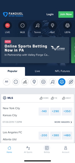 fanduel sportsbook pa app