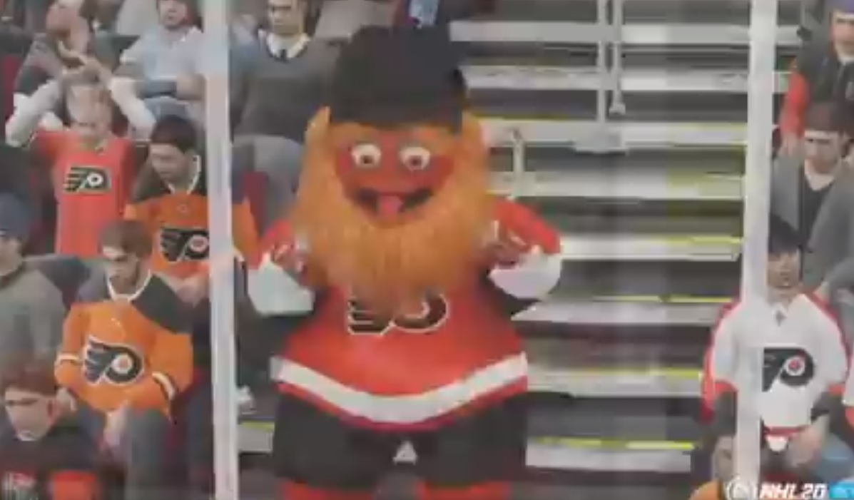 Here’s Gritty Pulling a Drum Out of His Rear End