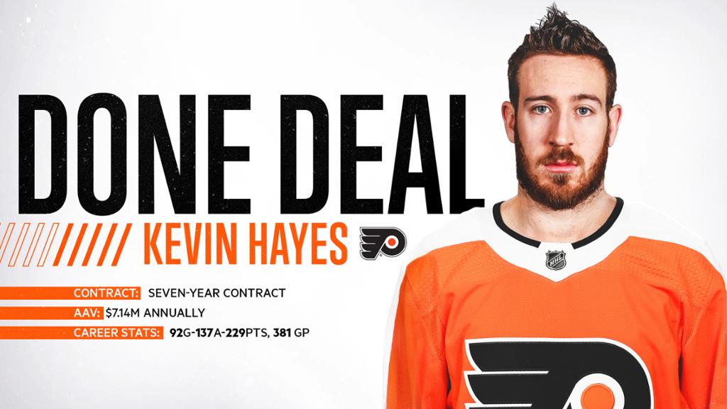 Seravalli: Kevin Hayes Told Another Player He’d Only Go to the Flyers if They Overpaid