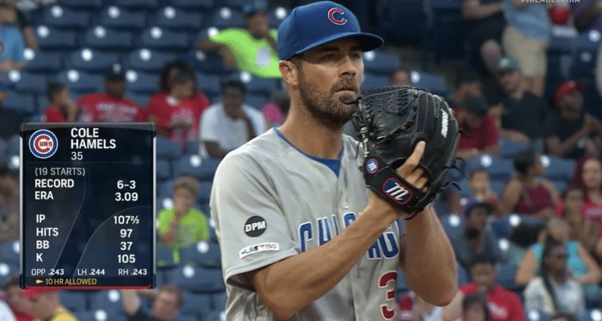 Cole Hamels Honors David Montgomery By Wearing “DPM” Patch