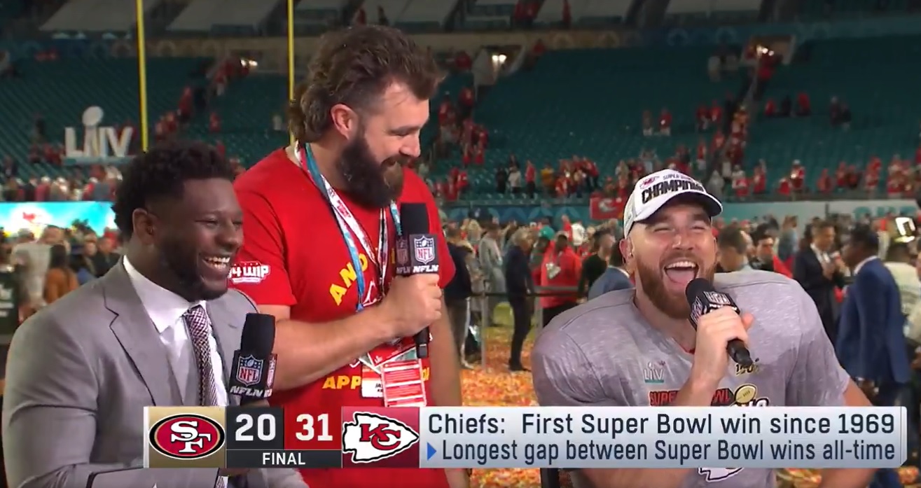 Jason and Travis Kelce to play in the Super Bowl. How many times