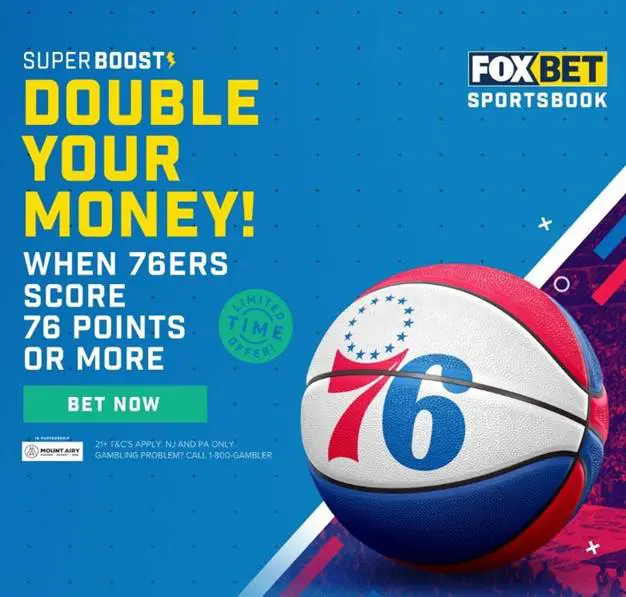 fox bet sixers double your money promo