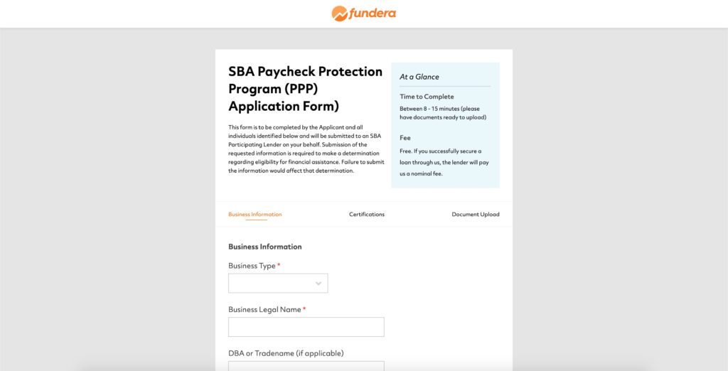 fundera payroll protection program